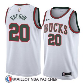 Maillot Milwaukee Bucks Rashad Vaughn No 20 Classic 2018 Blanc