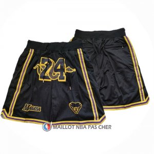 Short Los Angeles Lakers Kobe Bryant 24 Mamba Noir
