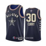 Maillot All Star 2024 Golden State Warriors Stephen Curry NO 30 Bleu