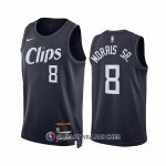 Maillot Los Angeles Clippers Marcus Morris Sr. NO 8 Ville 2023-24 Bleu