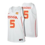 Maillot Espana 2016 Fernandez 5 Blanc