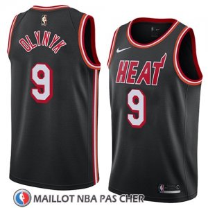 Maillot Miami Heat Kelly Olynyk No 9 Classic 2018 Noir