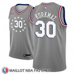Maillot Philadelphia 76ers Furkan Korkmaz No 30 Ciudad 2018-19 Gris