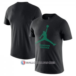 Maillot Manche Courte Boston Celtics Essential Jumpman Noir