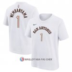 Maillot Manche Courte San Antonio Spurs Victor Wembanyama Ville 2023-24 Blanc
