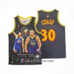 Maillot Golden State Warriors Stephen Curry NO 30 Mitchell & Ness MVP Noir