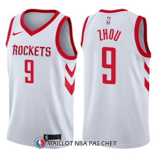 Maillot Houston Rockets Zhou Qi Swingman Association 9 2017-18 Blanc