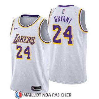 Maillot Lakers Kobe Bryant 24 Association 2018-19 Blanc
