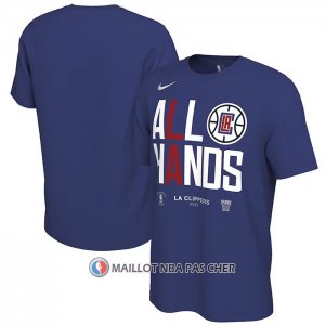 Maillot Manche Courte Los Angeles Clippers 2023 NBA Playoffs Mantra Bleu