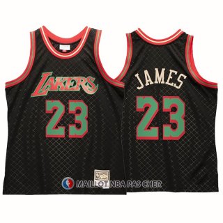 Maillot Los Angeles Lakers LeBron James NO 23 Mitchell & Ness 2018-19 Noir