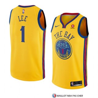 Maillot Golden State Warriors Damion Lee Ville 2018 Jaune