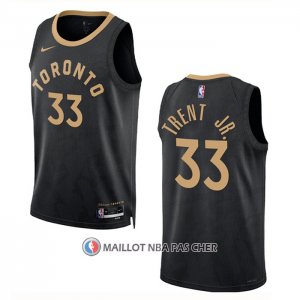 Maillot Tornto Raptors Gary Trent JR. NO 33 Ville 2022-23 Noir