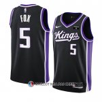 Maillot Sacramento Kings De??aaron Fox NO 5 Icon 2023-24 Noir