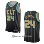 Maillot Charlotte Hornets Mason Plumlee NO 24 Ville 2022-23 Noir
