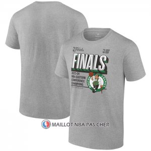 Maillot Manche Courte Boston Celtics 2024 Eastern Conference Champions Gris