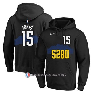 Veste a Capuche Denver Nuggets Nikola Jokic Ville 2023-24 Noir