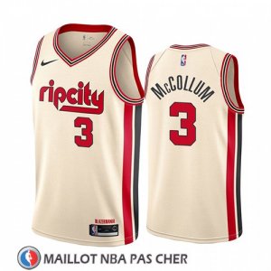 Maillot Portland Trail Blazers C.j. Mccollum Ville 2019-20 Cream