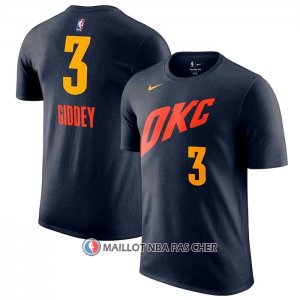 Maillot Manche Courte Oklahoma City Thunder Josh Giddey Ville 2023-24 Bleu