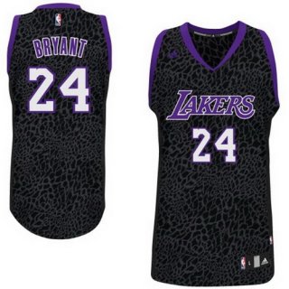 Maillot Crazy Light Leopard Lakers Bryant 24 Noir