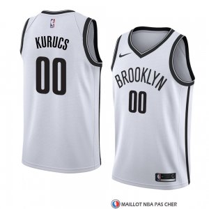 Maillot Brooklyn Nets Rodions Kurucs Association 2018 Blanc