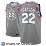 Maillot Philadelphia 76ers Wilson Chandler No 22 Ciudad 2018-19 Gris