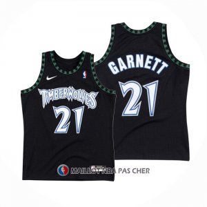 Maillot Minnesota Timberwolves Kevin Garnett NO 21 Classic Noir