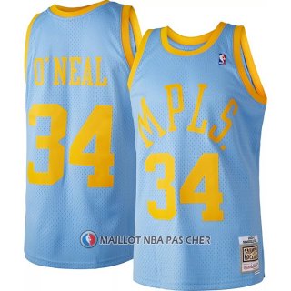 Maillot Los Angeles Lakers Shaquille O'neal NO 34 Mitchell & Ness 2001-02 Bleu