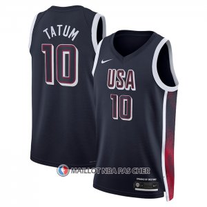 Maillot USA 2024 Jayson Tatum NO 10 Bleu