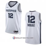 Maillot Memphis Grizzlies Ja Morant NO 12 Association 2022-23 Blanc