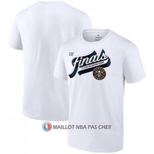Maillot Manche Courte Denver Nuggets 2023 Western Conference Champions Locker Room Blanc