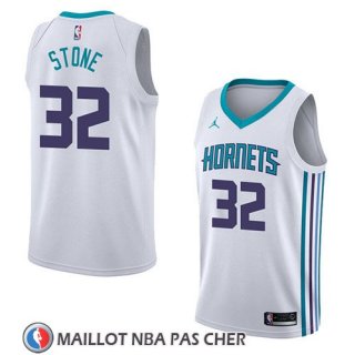Maillot Charlotte Hornets Julyan Stone No 32 Association 2018 Blanc