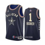 Maillot All Star 2024 Phoenix Suns Devin Booker NO 1 Bleu