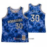 Maillot Golden State Warriors Stephen Curry No 30 Galaxy Bleu