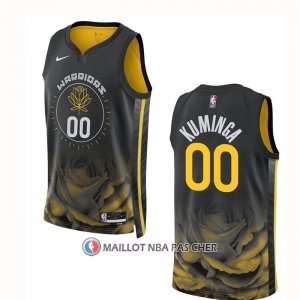 Maillot Golden State Warriors Jonathan Kuminga NO 00 Ville 2022-23 Noir