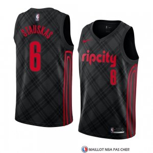 Maillot Portland Trail Blazers Nik Stauskas Ville 2018 Noir