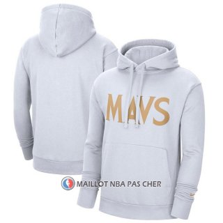 Veste a Capuche Dallas Mavericks Ville Edition Blanc
