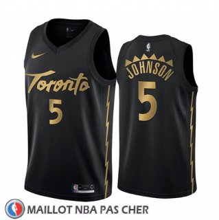 Maillot Tornto Raptors Stanley Johnson Ville Edition Noir