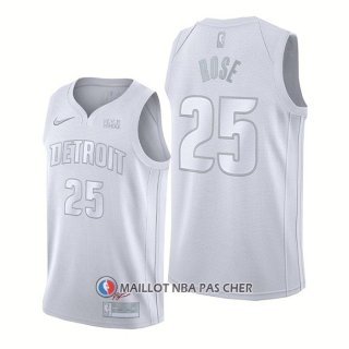 Maillot Detroit Pistons Derrick Rose NO 25 MVP Blanc