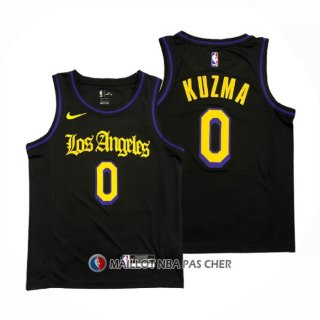 Maillot Los Angeles Lakers Kyle Kuzma NO 0 Ville 2019-20 Noir