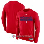 Maillot Manches Longues Washington Wizards Practice Performance 2022-23 Rouge