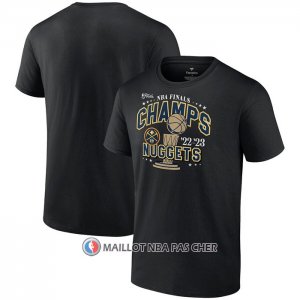 Maillot Manche Courte Denver Nuggets 2023 NBA Finals Champions Slip Trophy Noir