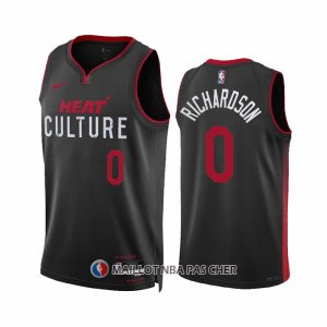 Maillot Miami Heat Josh Richardson NO 0 Ville 2023-24 Noir