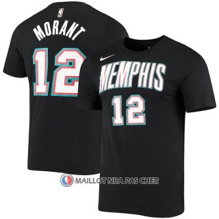 Maillot Manche Courte Memphis Grizzlies Ja Morant Hardwood Classics Noir