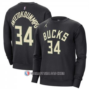 Maillot Manches Longues Milwaukee Bucks Giannis Antetokounmpo Statement 2022-23 Noir