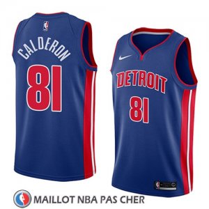 Maillot Detroit Pistons Jose Calderon No 81 Icon 2018 Bleu