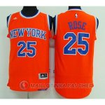 Maillot New York Knicks Rose 25# Orange