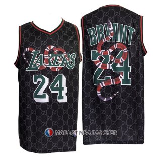 Maillot Los Angeles Lakers x Gucci Mamba Kobe Bryant No 24 Noir
