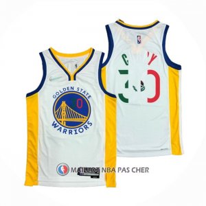 Maillot Golden State Warriors Stephen Curry NO 30 2022 Slam Dunk Special Mexique Edition Blanc