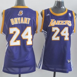 Maillot Femme de Bryant Los Angeles Lakers #24 Pourpre