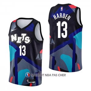 Maillot Brooklyn Nets James Harden NO 13 Ville 2023-24 Noir